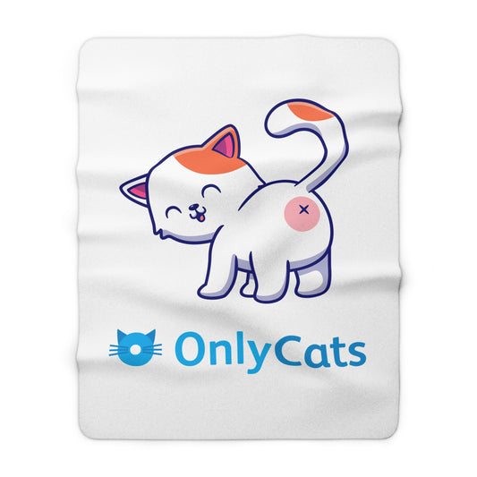 OnlyCats Cat Butt Sherpa Fleece Blanket