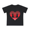 Cat Tail Love Retro Heart Baby Short Sleeve T-Shirt