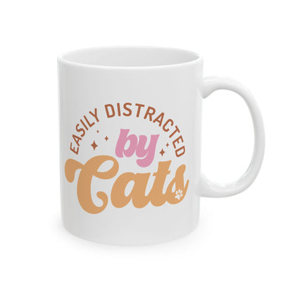 Easily Distracted by Cats Coffee Mug