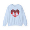 Cat Tail Love Retro Heart Crewneck Sweatshirt