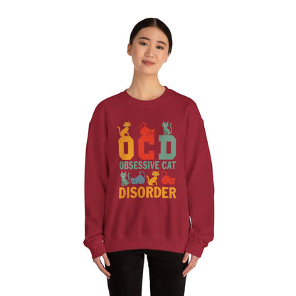 OCD Obsessive Cat Disorder Crewneck Sweatshirt