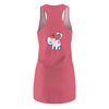 Cat Tail Love Retro Heart Women's Racerback Dress