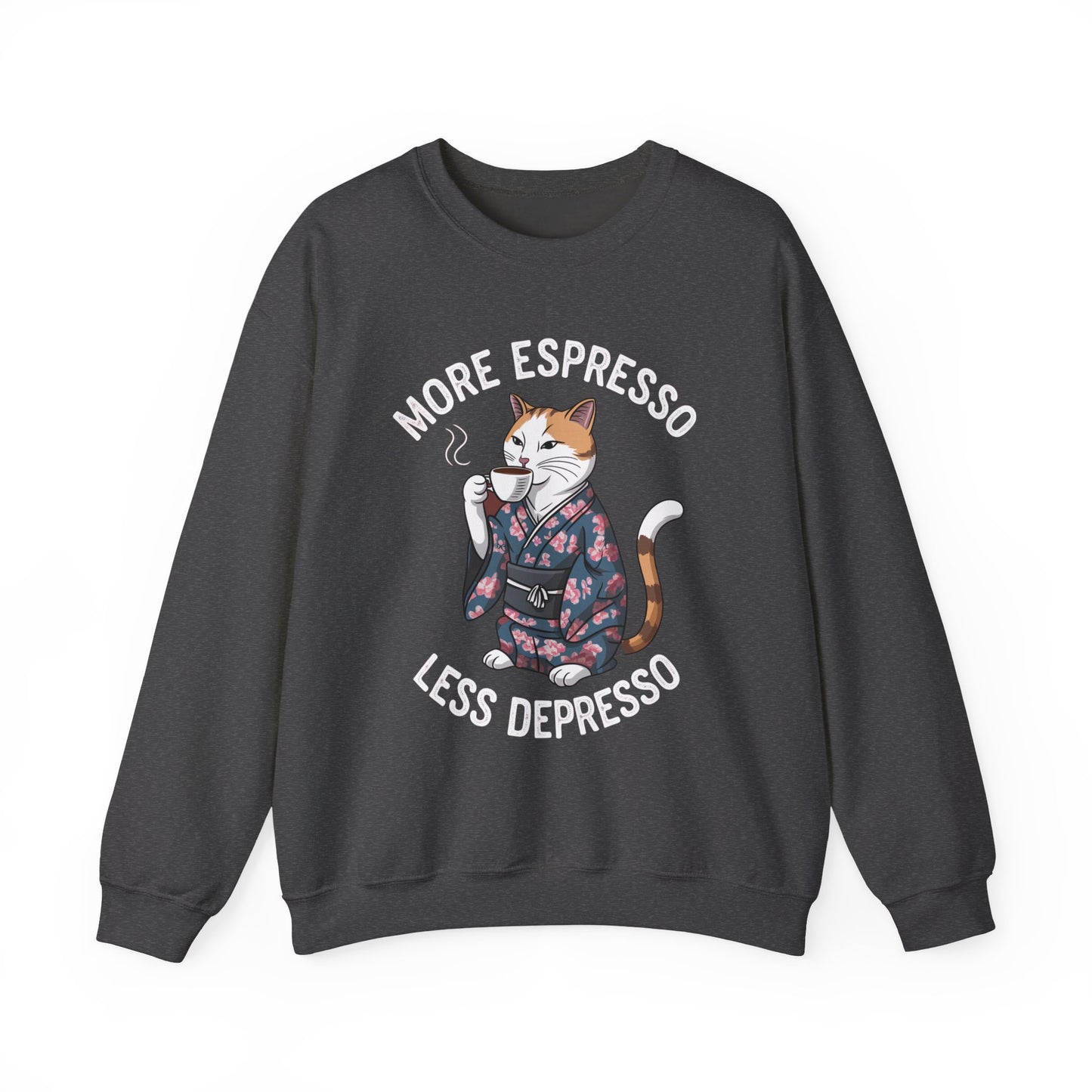 More Espresso Less Depresso Crewneck Sweatshirt