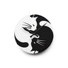 Yin Yang Kitties Acrylic Wall Clock