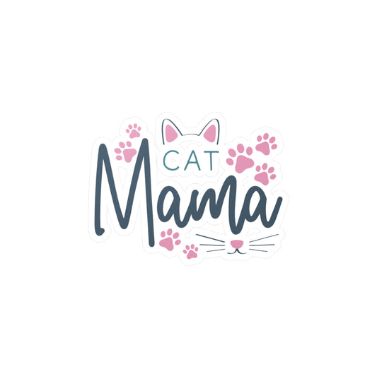 Cat Mama Vinyl Decal Sticker