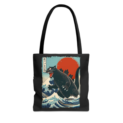 Catzilla Japanese Art Tote Bag