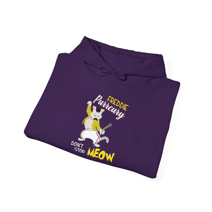 Freddie Purrcury Don’t Stop Meow Hooded Sweatshirt