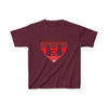 Cat Tail Love Retro Heart Kids Heavy Cotton T-shirt