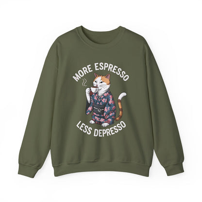 More Espresso Less Depresso Crewneck Sweatshirt