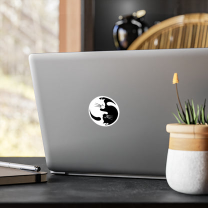 Yin Yang Kitties Vinyl Decal