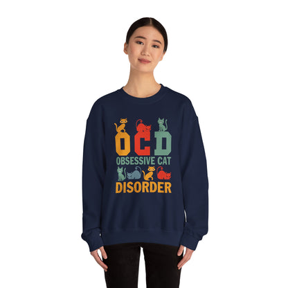 OCD Obsessive Cat Disorder Crewneck Sweatshirt