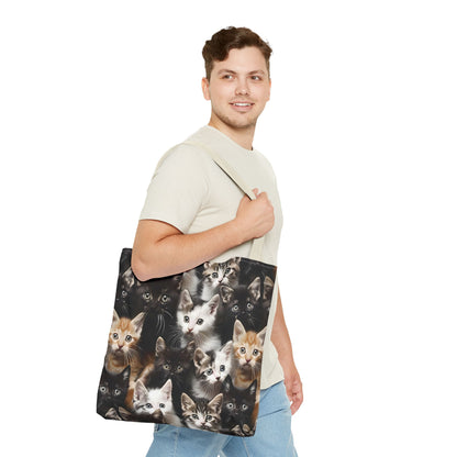 Cozy Kitten Crowd Tote Bag