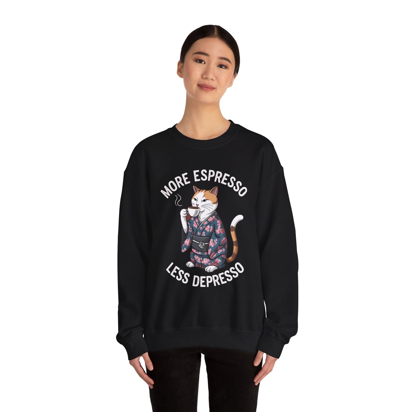 More Espresso Less Depresso Crewneck Sweatshirt