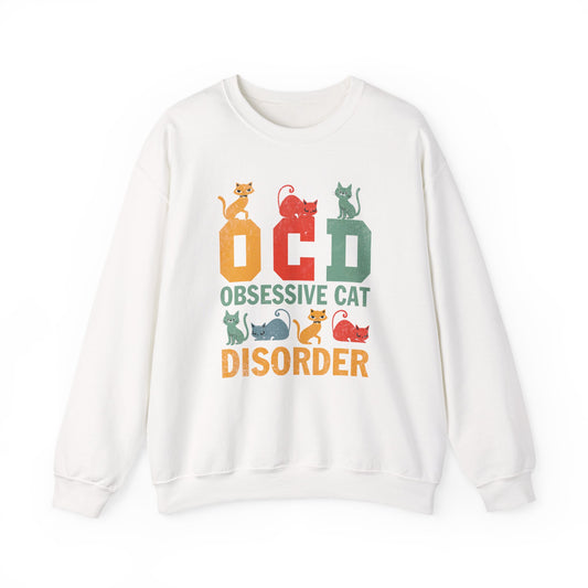 OCD Obsessive Cat Disorder Crewneck Sweatshirt