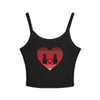 Cat Tail Love Retro Heart Women's Spaghetti Strap Tank Top