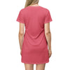 Cat Tail Love Retro Heart T-Shirt Dress