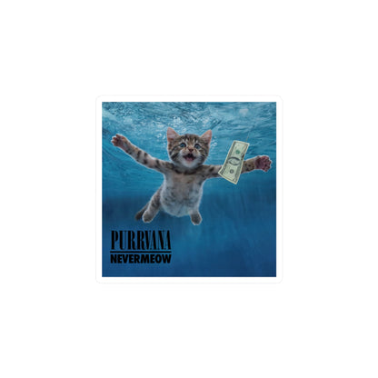 Purrvana Nevermeow Album Cover Vinyl Decal