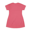 Cat Tail Love Retro Heart T-Shirt Dress