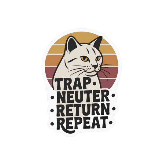 TRAP • NEUTER • RETURN • REPEAT Vinyl Decal Sticker