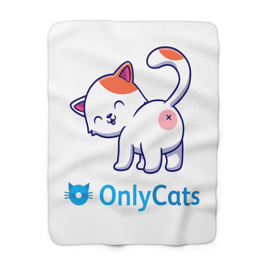 OnlyCats Cat Butt Sherpa Fleece Blanket