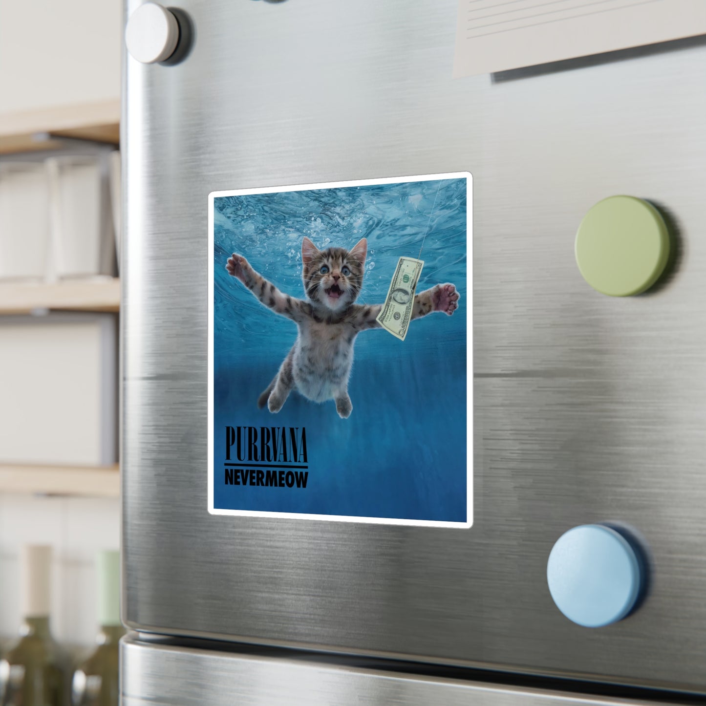 Purrvana Nevermeow Album Cover Vinyl Decal