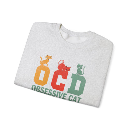 OCD Obsessive Cat Disorder Crewneck Sweatshirt