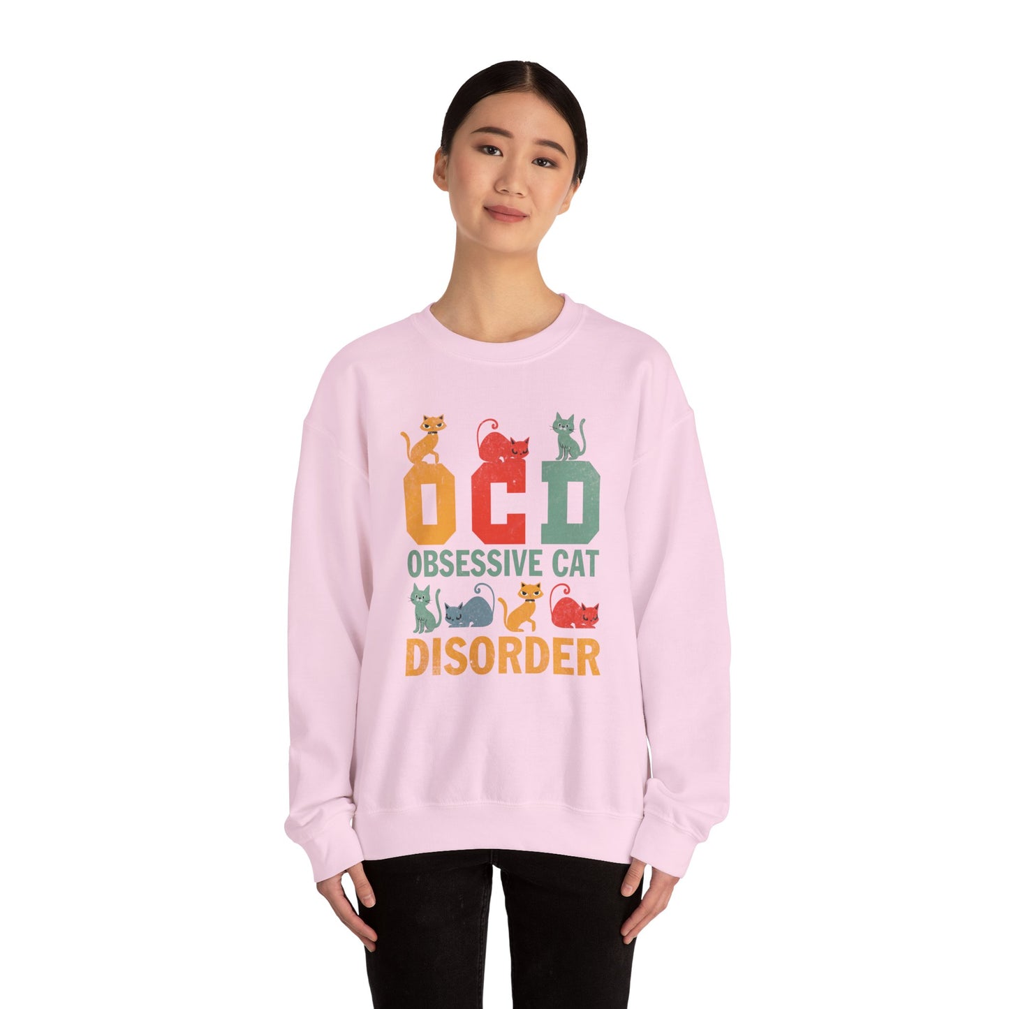 OCD Obsessive Cat Disorder Crewneck Sweatshirt