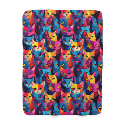 Prismatic Paws Sherpa Fleece Blanket