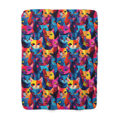 Prismatic Paws Sherpa Fleece Blanket