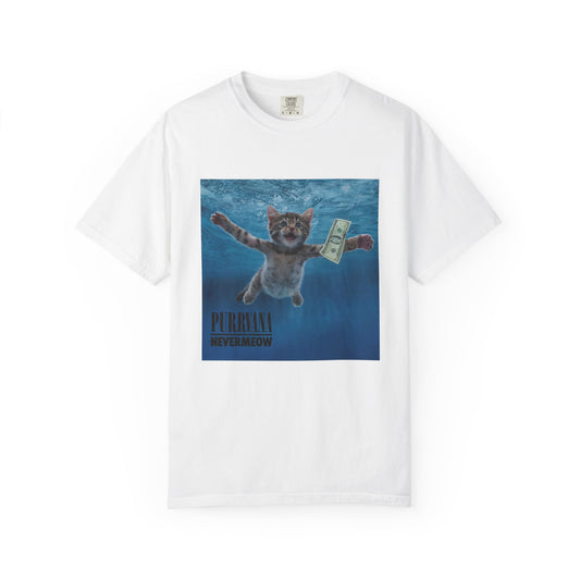 Purrvana Nevermeow Album Cover T-Shirt