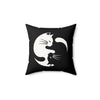 Yin Yang Kitties Faux Suede Square Pillow