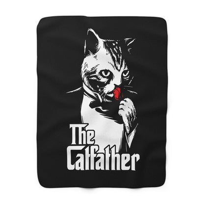 The Catfather Sherpa Fleece Blanket
