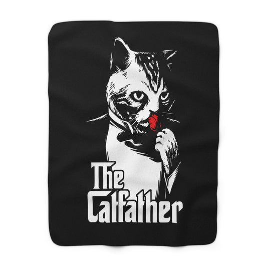 The Catfather Sherpa Fleece Blanket