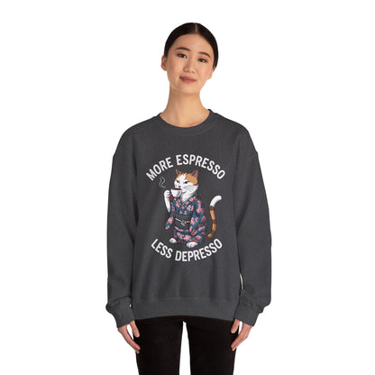 More Espresso Less Depresso Crewneck Sweatshirt