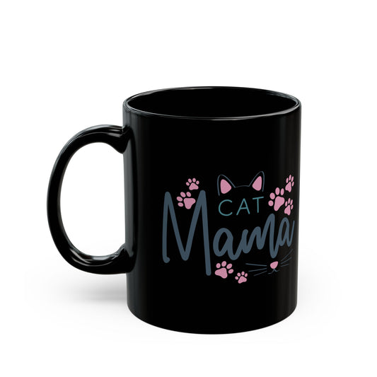 Cat Mama Black Coffee Mug