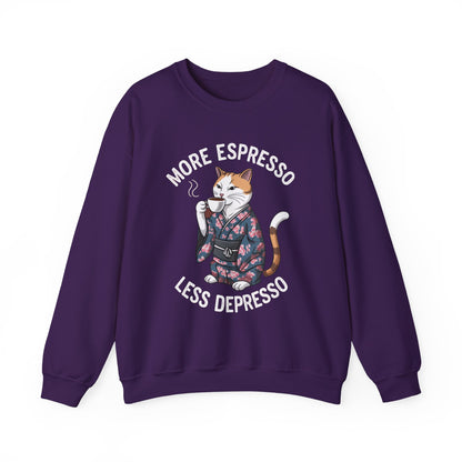 More Espresso Less Depresso Crewneck Sweatshirt