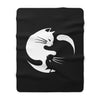 Yin Yang Kitties Sherpa Fleece Blanket