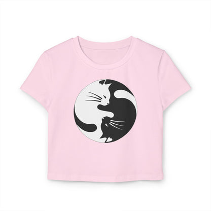 Yin Yang Kitties Women's Baby Tee