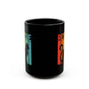 Retro Rescue Cat Black Coffee Mug