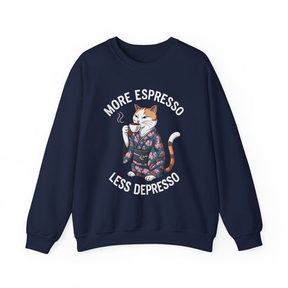 More Espresso Less Depresso Crewneck Sweatshirt