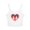Cat Tail Love Retro Heart Women's Spaghetti Strap Tank Top
