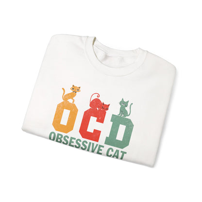 OCD Obsessive Cat Disorder Crewneck Sweatshirt