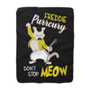 Freddie Purrcury Don't Stop Meow Sherpa Fleece Blanket
