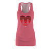 Cat Tail Love Retro Heart Women's Racerback Dress