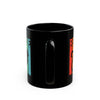 Retro Rescue Cat Black Coffee Mug