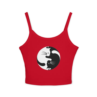 Yin Yang Kitties Women's Spaghetti Strap Tank Top