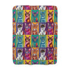 Catty Warhol Sherpa Fleece Blanket