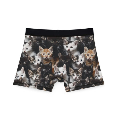 Cozy Kitten Crowd Men's Boxers