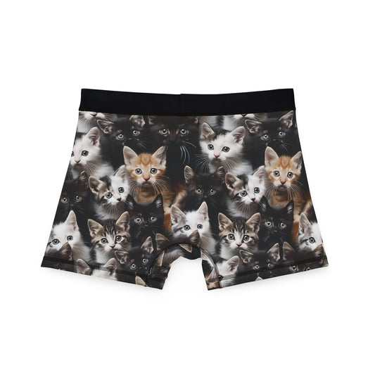 Cozy Kitten Crowd Men's Boxers