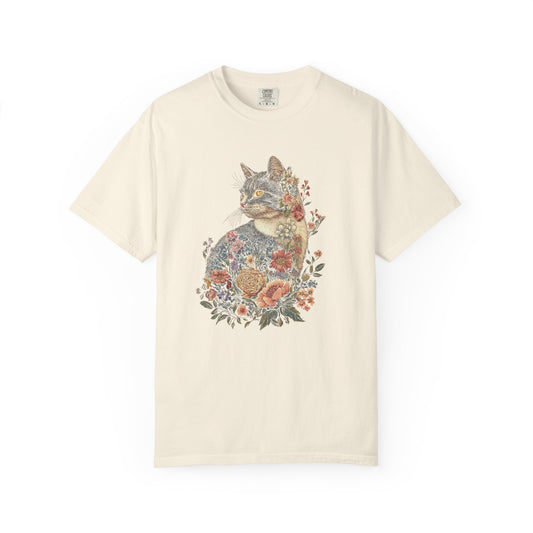 Vintage Floral Kitty T-Shirt